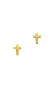  Simple Matte Cross Stud Earrings