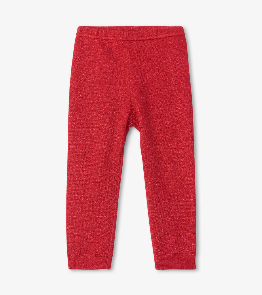 Holiday Red Cable Knit Baby Leggings