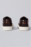 Edge Lo-Top Premium Sneaker Tumbled Vachetta Dark Brown