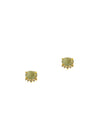 Stone Post Earring With Cz