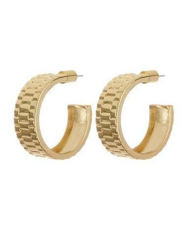 Timepiece Hoops Gold