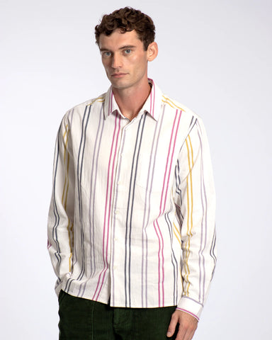 Classic Long Sleeve Cotton Murano Stripe Shirt