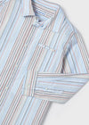 Light Blue Long Sleeve Stripes Oxford Shirt