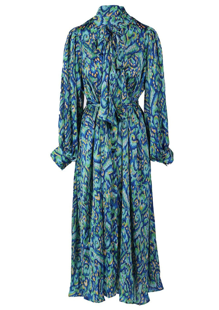 Beulahstyle Long Sleeve Maxi Print Dress OC3085