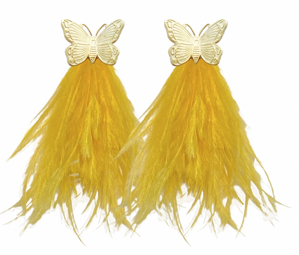 Butterfly Feather Earrings