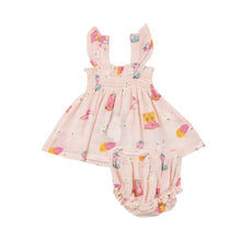  Ruffle Strap Smocked Top and Diaper Cover