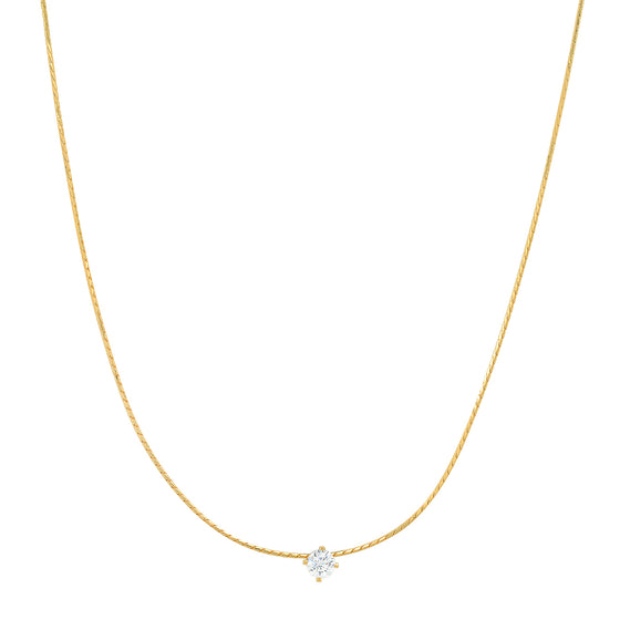 Chain Necklace With Cz Accent