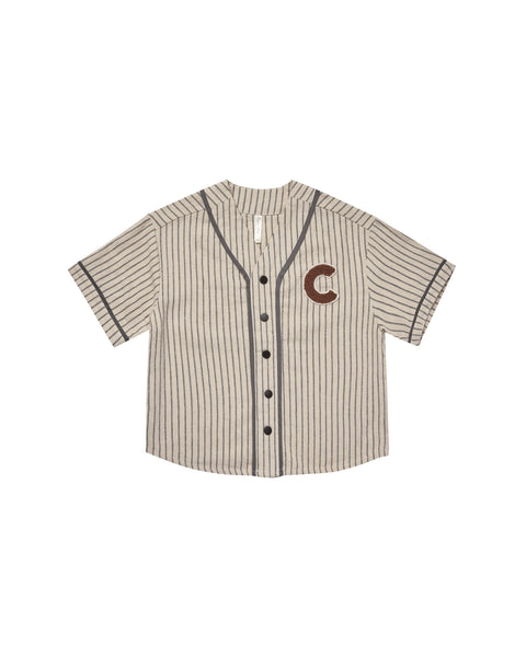 Baseball Shirt - Slate Pinstripe
