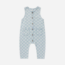  Woven Jumpsuit in Blue Check