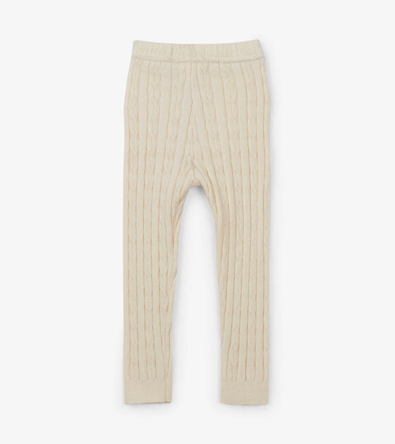 Cream Cable Knit Baby Leggings