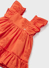 Tangerine Embroidered Dress