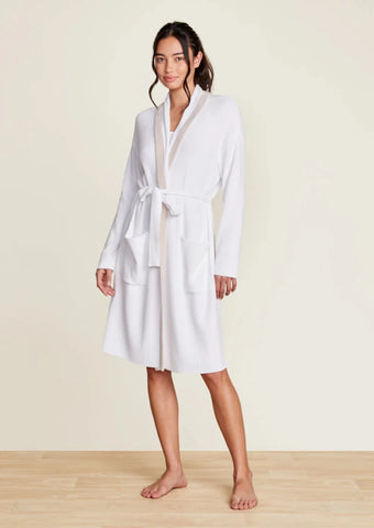 Cozychic Ultra Lite Tipped Ribbed Short Robe