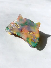  Kitty Cat Shell Acetate Claw Clip