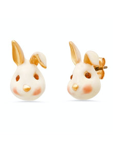  Enamel Bunny Post Earrings
