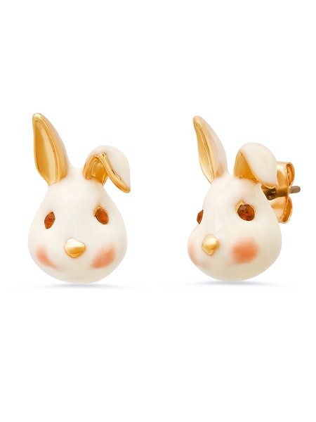 Enamel Bunny Post Earrings